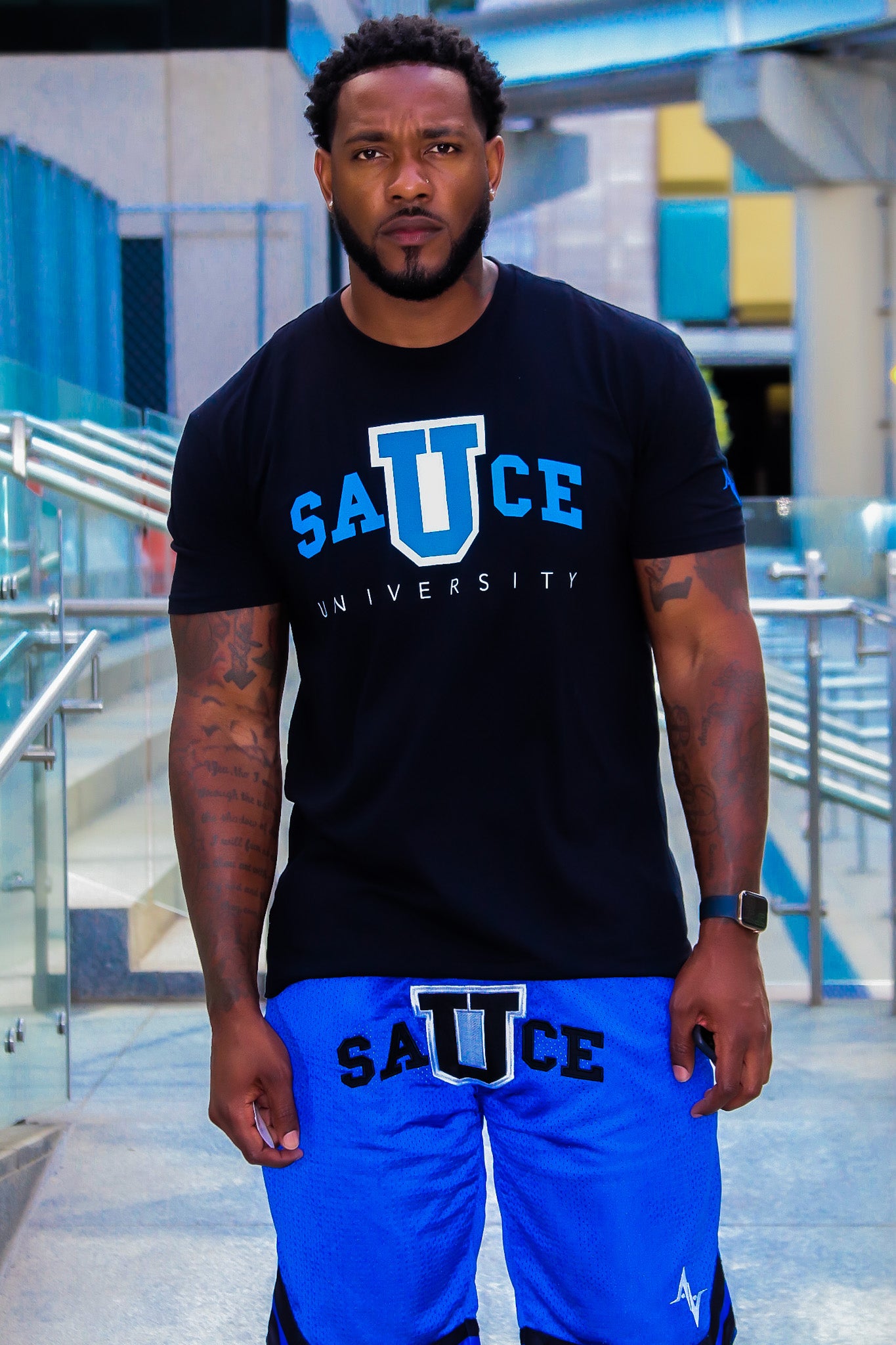 Sauce University Black/Royal Tshirt